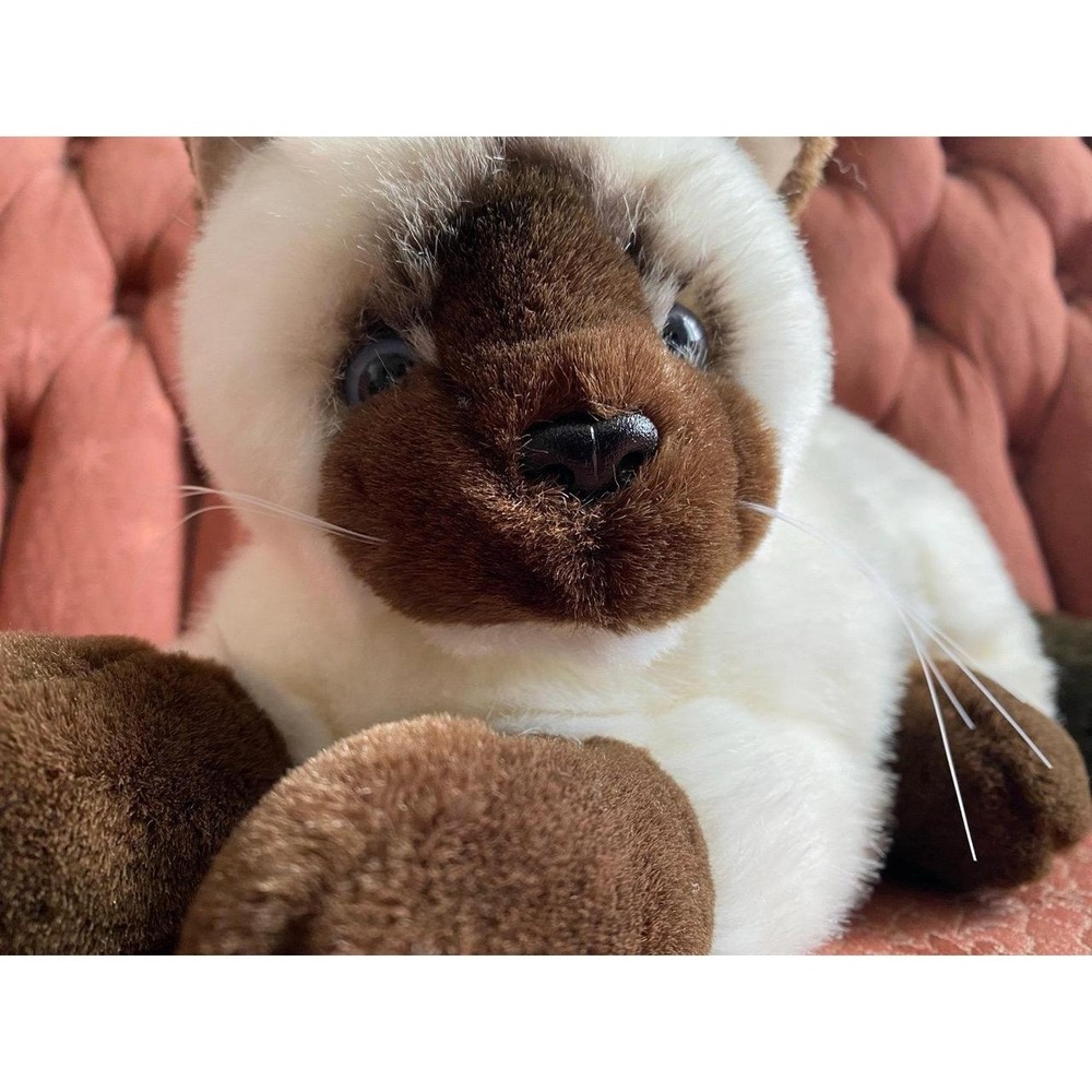 Vintage Chosun Siamese Kitty Cat Plush Stuffed Animal Blue Eyes Windsor s49